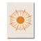 Designart - Minimal Orange Radiant Sun II - Modern Canvas Wall Art Print